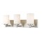 Z-Lite Soledad Vanity, 3-Light, 23 In.W x 6 In.L x 7.5 In.H, Brushed Nickel/White 485-3V-BN - alternate 1